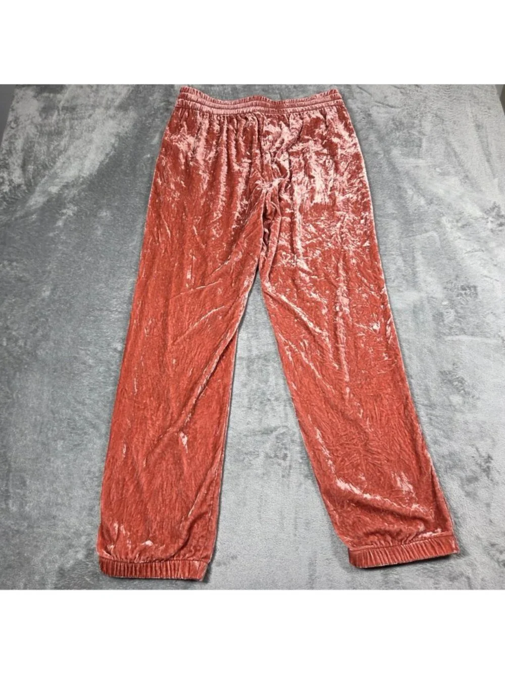J Crew Pants Womens 10 Tall Burnished Orange Velvet Dressy Cocktail Joggers